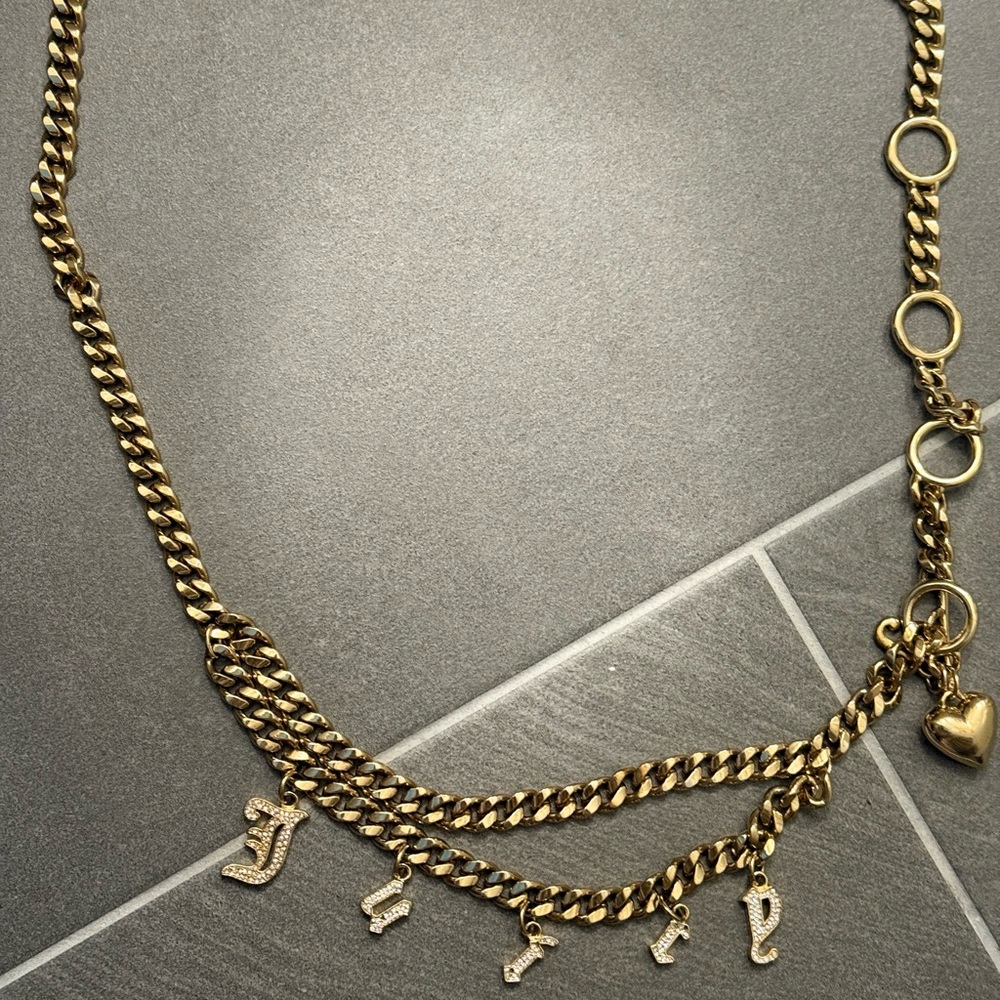 Juicy Couture Gold Belt with Vintage Charm